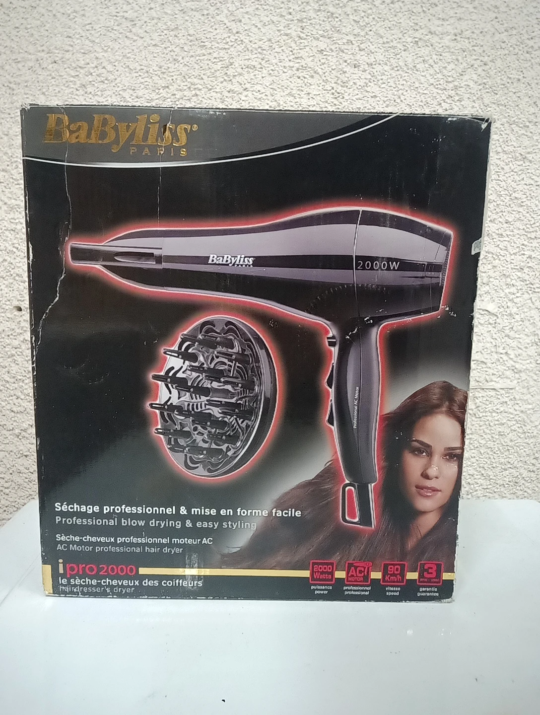 Sèche-cheveux Babyliss Noir - 90 km/h - grade A