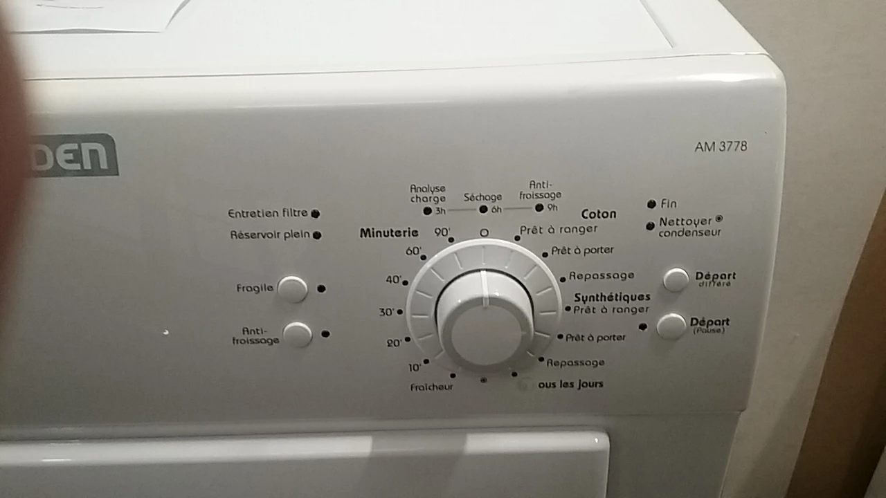 Sèche-linge à condensaton LADEN blanc - 7KG - grade A – Image 3