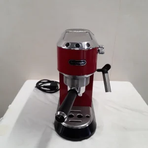 Cafetière à pression Expresso DeLonghi Rouge et inox - 1 à 2 tasses - grade A