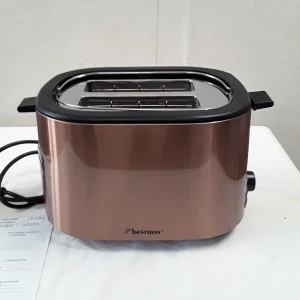 Grille-pain BESTRON noir et or inox - 2 fentes - grade A