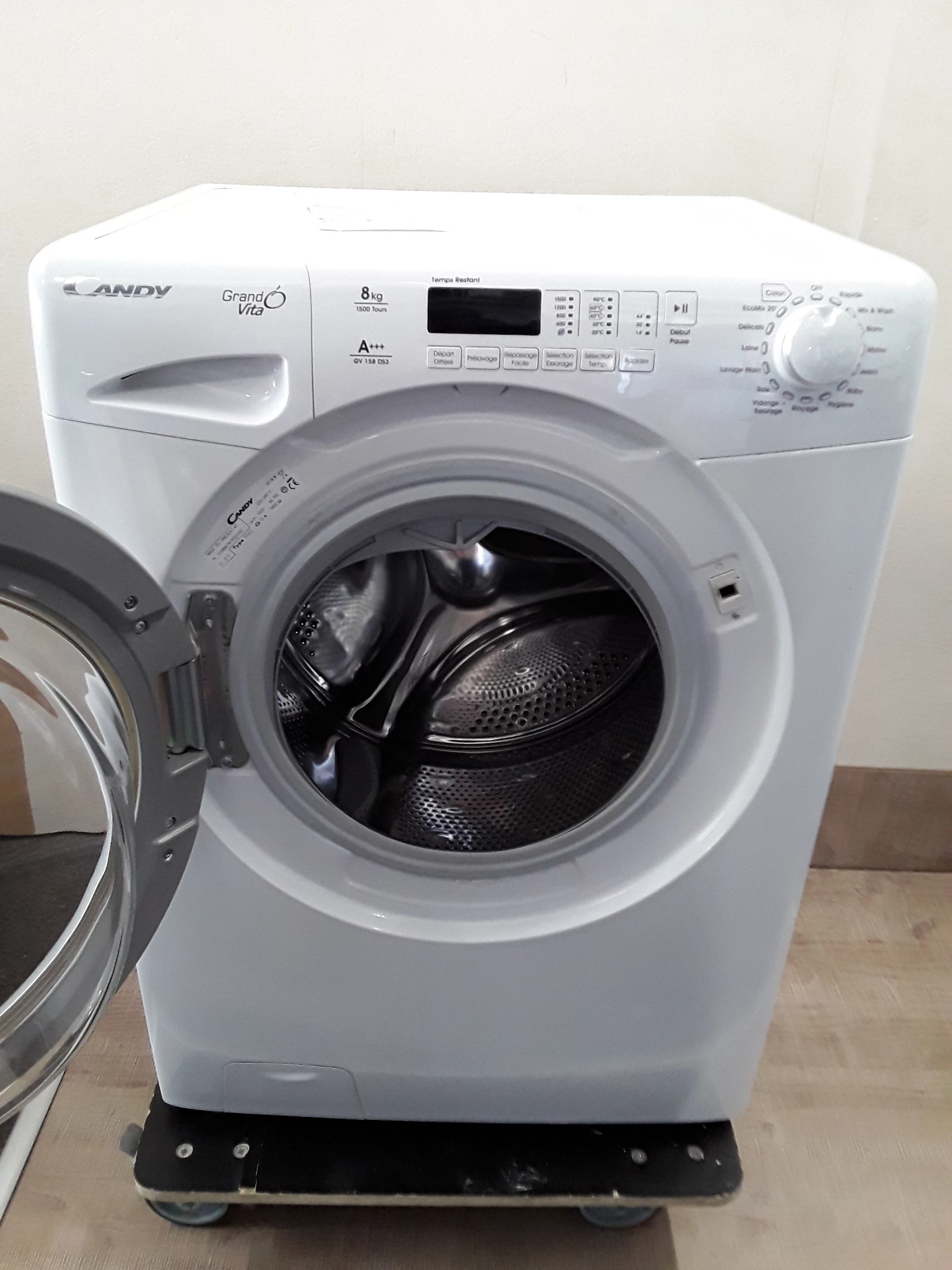 Lave-linge hublot Candy blanc - 8kg - grade A – Image 3