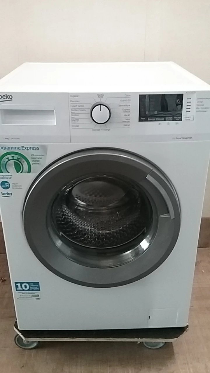 Lave-linge hublot Beko blanc - 9kg - grade A