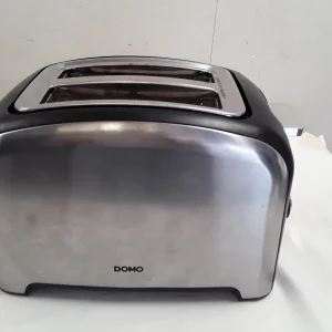 Grille-pain Domo inox et noir - 2 fentes - grade A