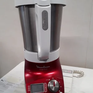 Blender mixeur chauffant Moulinex blanc et rouge - 2L - grade A